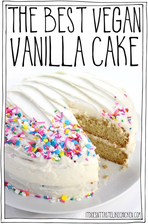 Healthy Vegan Dessert, Vegan Vanilla Cupcakes, Vegan Vanilla Cake, Cheesecake Vegan, Vegan Birthday Cake, Coconut Dessert, Vegan Chocolate Cake, Vegan Cake Recipes, Like Chicken