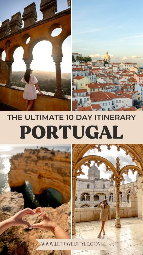 This guide covers the best itinerary for traveling around Portugal in 10 days. Sharing the highlights of Lisbon, Sintra, Algarve, and Porto. Check it out for the best Portugal travel tips. Portugal Itinerary I Best Things to Do in Lisbon I Sintra Portugal I Beaches Algarve Coast I Best Things to Do in Porto Porto And Lisbon Itinerary, 10 Days In Portugal Itinerary, 1 Week In Portugal, 12 Days In Portugal, Things To Do In Lisbon Portugal Top 10, Portugal 10 Day Itinerary, Best Portugal Itinerary, Best Things To Do In Portugal, Portugal Trip Itinerary