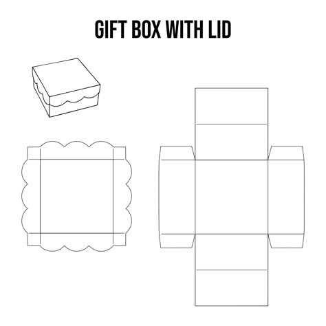 Cute Box Template Printable, Box With Lid Template Free Printable, Mini Box Template Free Printable, Free Printable Box Templates, Diy Paper Box With Lid, Box With Lid Template, Paper Box With Lid, Paper Box Template Free Printable, Gift Box Template Printable Free