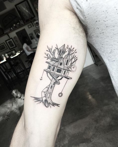 Treehouse Tattoo, Ink Master Tattoos, Chicano Tattoo, Fire Tattoo, B Tattoo, Tattoo Project, Home Tattoo, Girly Tattoos, Tattoo Parlors