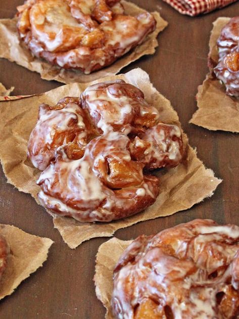 Amazing Homemade Apple Fritters! - SugarHero Homemade Apple Fritters, Caramelized Apples, Apple Dishes, Apple Fritter, Apple Recipes Easy, Homemade Apple Cider, Apple Dessert Recipes, Breakfast Sweets, Fritter Recipes