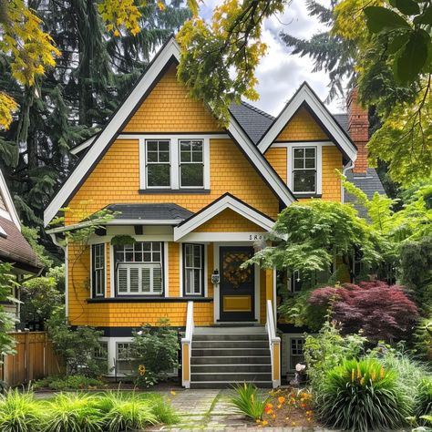 15 Best Paint Colors for Exterior of House Bold House Colors Exterior, Colors For Exterior Of House, Yellow Exterior House Colors, Craftsman Exterior Paint Colors, Home Exterior Colors Combinations, Best House Colors Exterior, Exterior Of House, Farmhouse Exterior Paint Colors, Outdoor Paint Colors