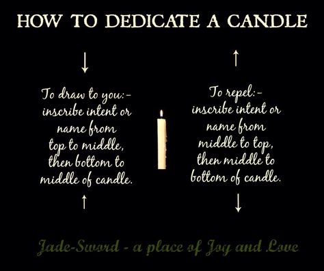 How to dedicate a candle- Pinned by The Mystic's Emporium on Etsy Candle Magik, Candle Magick Spells, Hoodoo Spells, Eclectic Witch, Magick Spells, Candle Magick, Wicca Witchcraft, Witch Spell, Wiccan Spells