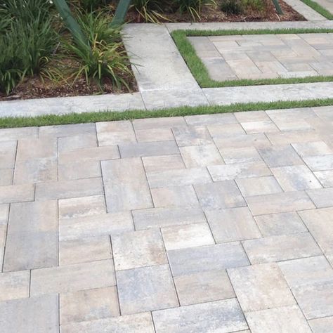 paveroutlet.com: Stabil Concrete Grand Bahama Pavers Beige Pavers Outdoor, Porch With Pavers, Large Pavers Backyard, Patio Paver Designs Layout, Types Of Pavers, Paver Driveway Ideas, Deck Pavers, Outdoor Patio Pavers, Grass Driveway