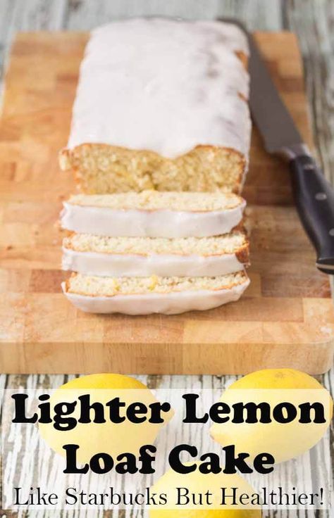 Lighter lemon loaf cake is such a delicious moist and easy cake to make. It's based on Starbucks lemon loaf cake so if you love that but want a healthy version with less calories and fat then this is for you! #neilshealthymeals #recipe #lemon #cake #lemoncake Starbucks Lemon Loaf Cake, Healthy Lemon Cake, Low Fat Cake, Lemon Loaf Recipe, Starbucks Lemon Loaf, Starbucks Lemon, Easy Cakes To Make, Lemon Loaf Cake, Lemon Drizzle Cake