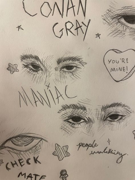 Conan Gray Doodles, Conan Gray Fanart, Conan Gray Drawing, Conan Core, Conan Gray Aesthetic, Beauty Routine Tips, Poster Drawing, Gray Aesthetic, Cute Poster