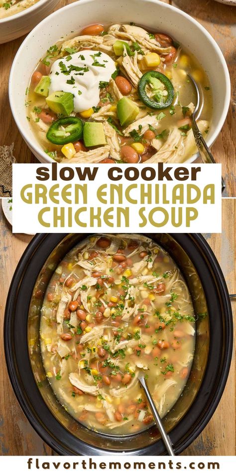 Crock Pot Green Enchilada Chicken Soup Green Chilli Chicken Enchilada Soup, Crockpot Green Enchilada Soup, Green Enchilada Soup Instant Pot, Green Chilli Enchilada Soup, Slow Cooker Green Chicken Chili, Green Enchilada Chicken Soup Instant Pot, Whole 30 Chicken Enchilada Soup, Healthy Soup Recipes Clean Eating Crock Pot, Crockpot Green Chicken Enchilada Soup