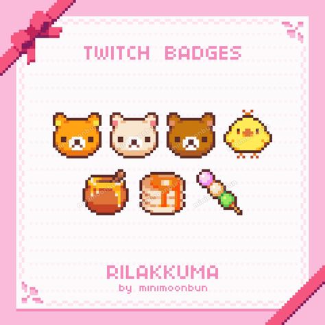 Pixel Art Ideas Pixel Art Rilakkuma, Yami Kawaii Pixel Art, Pokemon Pixel Pattern, How To Draw Pixel Art, Mini Pixel Art Cute, Pixel Art Website, Grille Pixel Art, Pixel Art Food, Cute Pixel Art