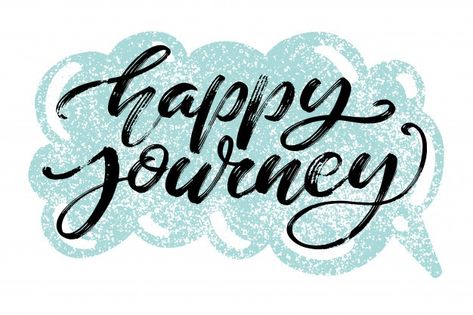 Happy Journey Stickers, Journey Drawing Ideas, Happy Journey Messages, Journey Typography, Happy Journey Wishes, Bubble Typography, Happy Journey Quotes, Journey Drawing, Happy Journey