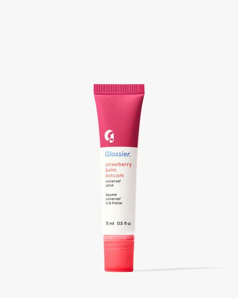 Glossier’s Newest Arrival: Strawberry Balm Dotcom for Your Summer Glow Glossier Balm, Glossier Balm Dotcom, Hair Repair Mask, Strawberry Flavor, Balm Dotcom, Summer Glow, Birthday List, Body Skin Care Routine, Hair Repair