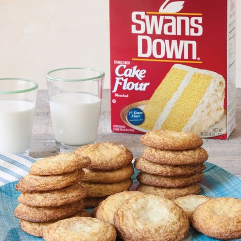 Save Chewy Sugar Cookies  recipe to Pinterest Recipes Using Cake Flour Baking, Desserts With Cake Flour, Cookies Using Cake Flour, Swan Down Cake Flour Recipes, Swans Down Cake Flour Recipes, Swans Cake Flour Recipes, Swan Cake Flour Recipes, Pound Cake Recipes Using Swans Cake Flour, Cake Flour Cookies