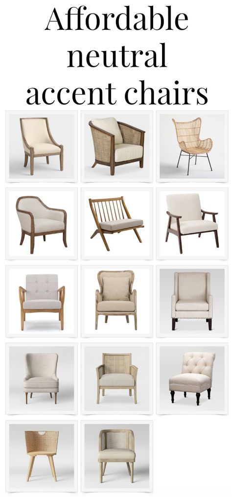 Gorgeous coastal affordable neutral accent chairs! Love the mixes of wood, fabric and rattan textures! I want all of these! Click through to see them all! #greenwithdecor #accentchair #livingroom Coastal Accent Chairs, Coastal Chairs, Casual Family Rooms, Styling Bookshelves, Bedroom Furniture Layout, Family Room Makeover, Neutral Furniture, Family Room Decorating, Family Rooms