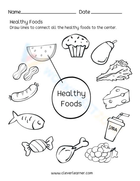 Healthy Foods | Worksheetzone Healthy Unhealthy Food Worksheet, Healthy Food Worksheets For Kids, Healthy And Unhealthy Food Worksheet, Food Worksheet, Healthy And Unhealthy Food, Easter Bunny Colouring, Bunny Coloring Pages, Easter Printables Free, Food Writing