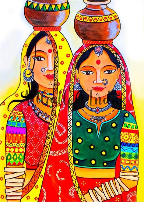 Cultural Paintings Indian, Indian Modern Art Paintings Abstract, Rajasthani Traditional Paintings, Rajasthani Decoration Ideas For Home, Rajasthani Canvas Painting, Rajasthani Art Paintings, Rajasthani Drawing, Gujarat Drawing, Rajasthani Folk Art Painting