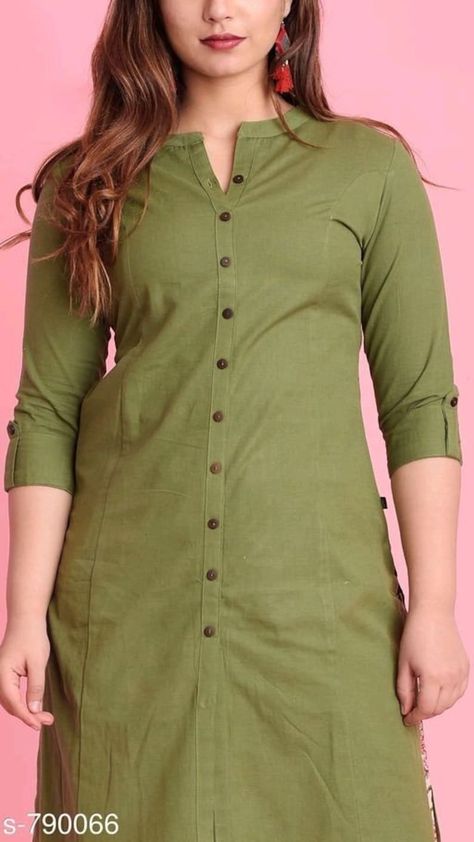 Collar Kurti Design, Plain Kurti Designs, Collar Kurti, Teenage Dress, Kurti Styles, Kalamkari Dresses, Silk Kurti Designs, New Kurti Designs, Simple Kurta Designs