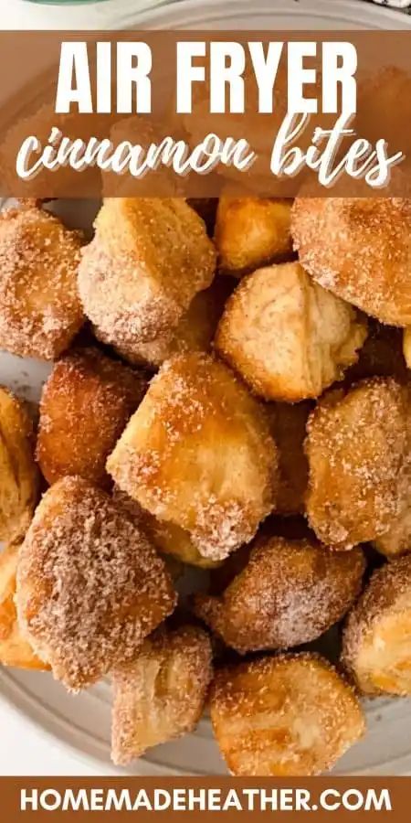 Easy Air Fryer Cinnamon Bites (Donut Holes) Fried Dough Air Fryer, Air Fry Donuts From Biscuits, Apple Cider Donuts Recipe Air Fryer, Cinnamon Balls Homemade, Air Fryer Cinnamon Roll Bites, Air Fryer Cookies, Air Fry Donuts, Cinnamon Snack, Bread Machine Recipes Sweet