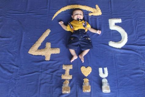 4 Month Birthday Photo Ideas, 4 Month Baby Photoshoot Ideas, Baby Boy 4 Months Photo Shoot Ideas, Month Baby Picture Ideas Boy, Month Wise Baby Photo Ideas, Seven Months Baby Photography, 4months Baby Photo Shoots, Monthly Birthday Ideas Baby Boy, Baby 4 Months Photography