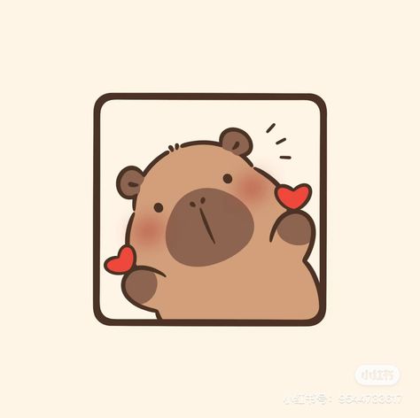 Capybara Drawing, Capybara Cute, Dibujo Simple, Karakter Disney, Art Drawings For Kids, Mini Canvas Art, Cute Wallpaper Backgrounds, Cute Doodles, Wallpaper Iphone Cute