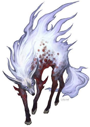 Fantasy Animal Design, White Fox Art, Fantasy Animal Art, Dog Monster, Spirit Wolf, Dragon Wolf, Creature Fantasy, Art Wolf, Illustration Fantasy