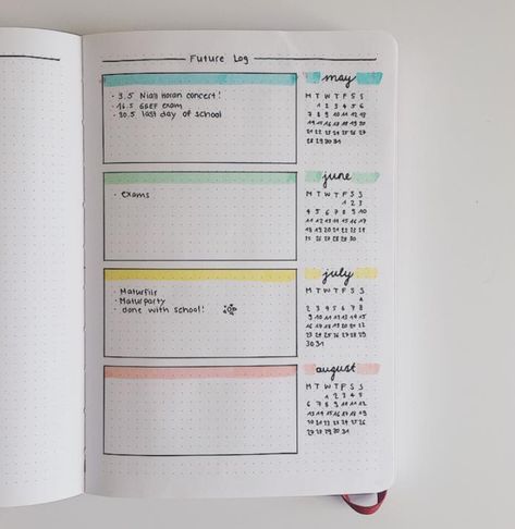 Future Log Ideas for Bullet Journaling Bullet Journal Future Log Layout, Future Log Ideas, Log Ideas, Weekly Log, How To Bullet Journal, Bullet Journal Minimalist, Future Log, Bullet Journal Hacks, Bullet Planner