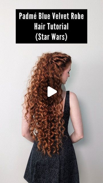 Padme Curly Hair, Padme Mustafar Hair, Star Wars Female Hairstyles, Padme's Hairstyles, Padme Amidala Hairstyles Tutorial, Padme Hairstyles Tutorial, Padme Inspired Hair, Star Wars Hairstyles Padme, Padme Amidala Hair Tutorial