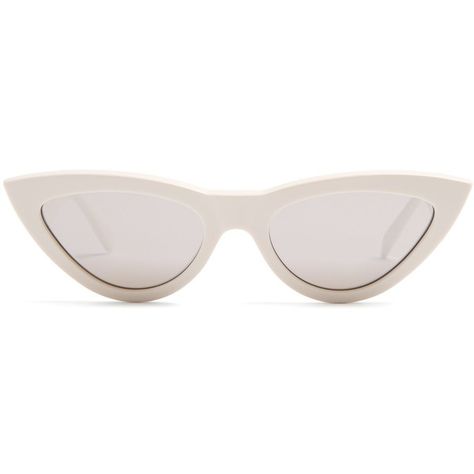 Céline Eyewear Cat-eye acetate sunglasses ($460) ❤ liked on Polyvore featuring accessories, eyewear, sunglasses, white, white cat eye glasses, chunky glasses, cat-eye glasses, celine glasses and acetate glasses White Cat Eye Sunglasses, Chunky Glasses, Celine Glasses, Celine Eyewear, Sunglasses Celine, Ghoulia Yelps, Cateye Glasses, White Glasses, Glasses White