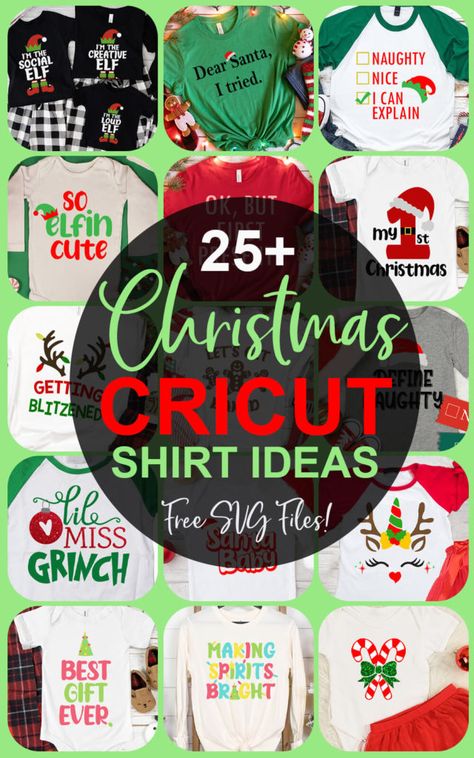 Christmas T Shirt Svg Free, Htv Christmas Ideas, Christmas T Shirts Svg, Christmas Prints For Shirts, Christmas Pajamas Diy Cricut, Xmas Tshirt Ideas Diy, Christmas T Shirts Vinyl, Cricket Christmas Shirt Ideas, Christmas Cricket Shirts