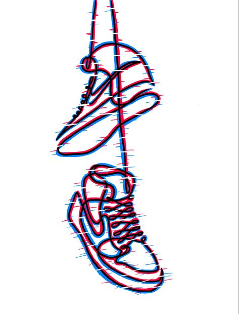 Glitch Effect Art, Glitch Art Painting, Drawing On Shoes, Spider Man Drawing, Shoes Grunge, Drawing Shoes, Jordan One, Wall Drawings, Glitch Effect