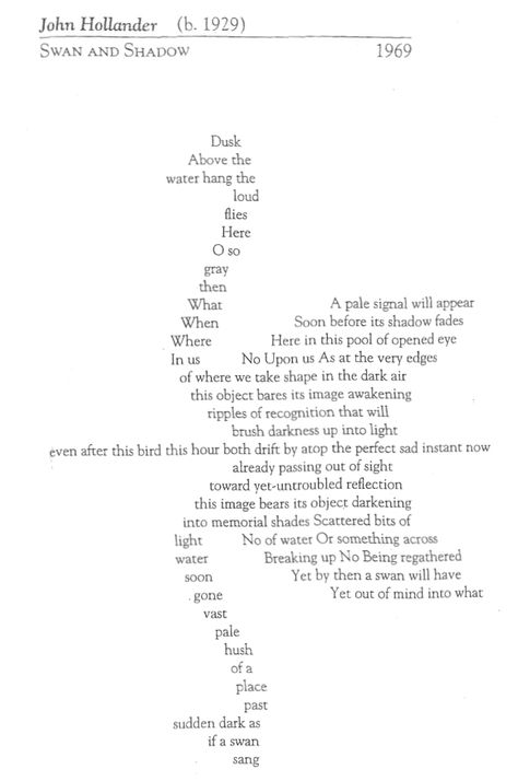 Concrete Poetry Concrete Poem, Shape Poems, Concrete Poetry, Types Of Poems, Altered Books Pages, National Poetry Month, Poetry Month, Poem A Day, Typographic Art