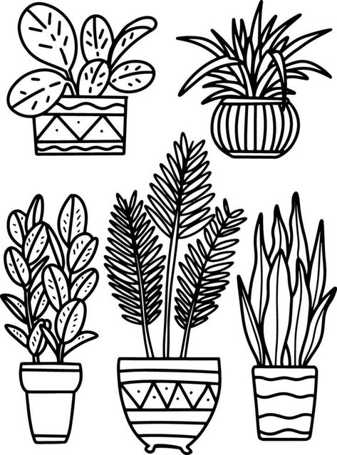 Plant doodle element design. Plant Outline Drawing, Cute Plant Doodles, Doodle Plants, Plant Doodle, Tree Coloring Page, Element Design, Heart Tree, Outline Drawings, Cityscape Photos