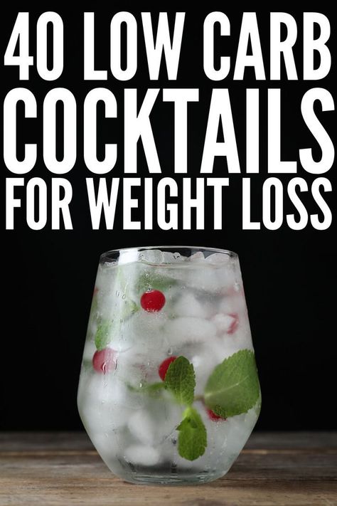 Low Calorie Cocktails, Low Carb Cocktails, Summer Drinks Alcohol, Keto Cocktails, Low Carb Drinks, Keto Drink, Boozy Drinks, Vodka Drinks, Cocktail Drinks Recipes