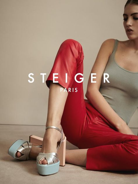 STEIGER - PARIS Walter Steiger, Shoes Editorial, Poses Modelo, Trendy Spring Fashion, Shoes Fashion Photography, Shoes Ads, Spring Photoshoot, Campaign Fashion, Shoes Photography