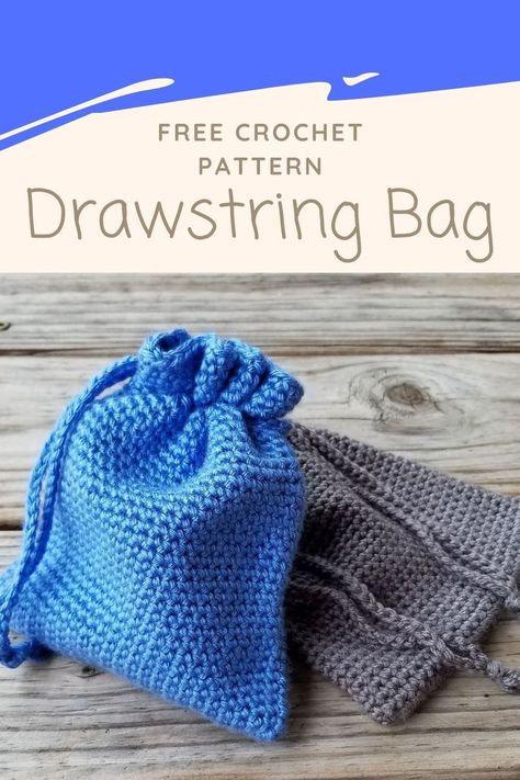 Small Crochet Gifts, Crochet Project Free, Crochet Drawstring Bag, Drawstring Bag Pattern, Crochet Drawstring, Cozy Crochet Patterns, Seasonal Wardrobe, Crochet Bag Pattern Free, Crochet Pouch