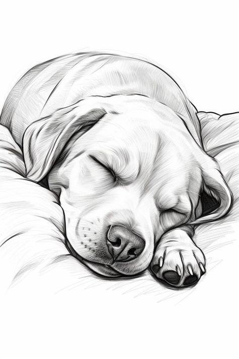 Cute Dog Drawing Sketches, Cute Dog Sketch, Sketch Of Dog, Pet Tattoo Ideas, Dog Sketches, Dog Pencil Drawing, Sketch Dog, Pet Tattoos, Draw A Dog