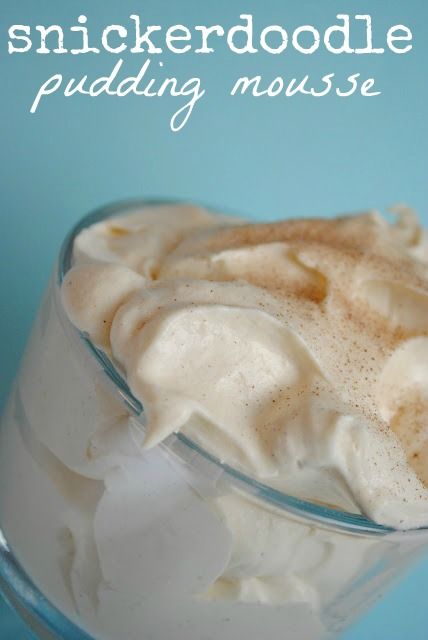 Snickerdoodle Mousse, you better believe I am going to make this Snickerdoodle Pudding, Pudding Mousse, Mousse Recipes, Snickerdoodles, Yummy Sweets, Banana Pudding, Eat Dessert, Decadent Desserts, Sweets Treats