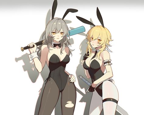 Anime Suit, Anime W, Seni 2d, Bunny Suit, Honkai Star Rail, Anime Crossover, Bunny Girl, Female Character Design, Star Rail