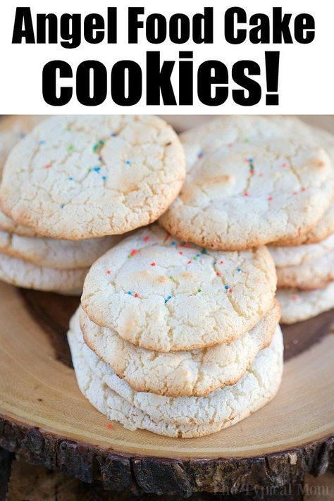 Recipes Using Angel Food Cake, Angelfood Cupcakes, Angel Food Cake Cookies, Angelfood Cake, Weight Watcher Cookies, Angel Food Cake Mix, 2 Ingredient Cookies, Recipes Using Cake Mix, Only Angel