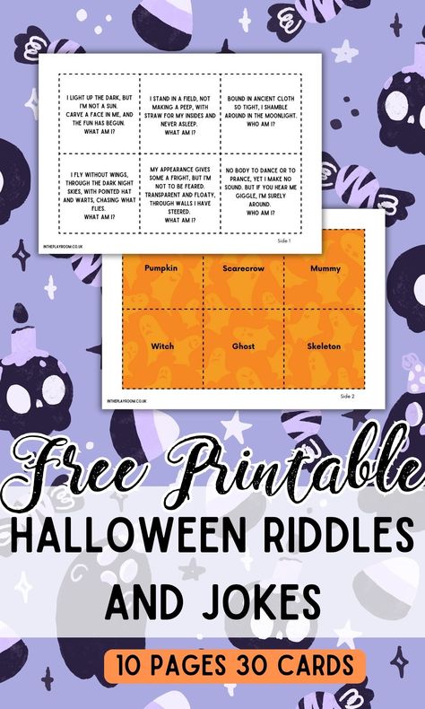 100 Spooky Halloween Riddles and Jokes For Kids With Answers (Free Printable) - In The Playroom