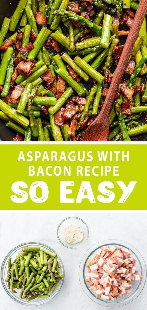 Asparagus Sauteed, Asparagus With Bacon, Asparagus Recipes Air Fryer, Asparagus Recipes Grilled, Asparagus Recipes Stove Top, Sautéed Asparagus, Recipes Stove Top, Asparagus Side, Tender Asparagus