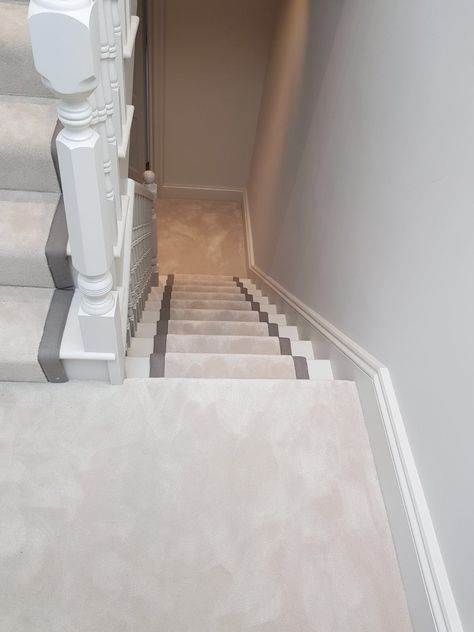 Stairs | The Flooring Group Entry Decorating Ideas, Hallway Entry, Cream Carpet, Basement Carpet, Hallway Carpet Runners, Hallway Designs, Painted Stairs, Buying Carpet, Cheap Carpet Runners