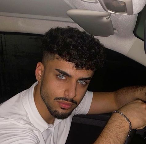 Arab Boys, Mustache And Goatee, Male Haircuts Curly, Light Skin Men, Handsome Arab Men, Attractive Eyes, Army Girlfriend Pictures, Black Men Hairstyles, Boys With Curly Hair