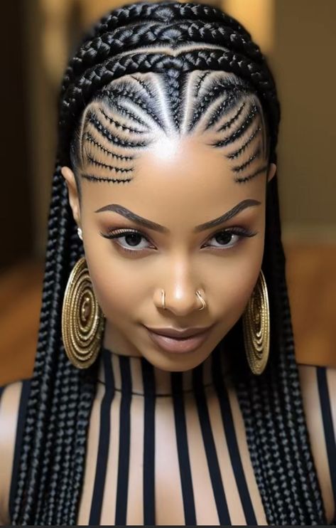 Traditional Fulani Braids, Underbraid Cornrows, Beauty Queen Hairstyles, Braided Hairstyles For Short Hair Black, Box Braids Short Hairstyles, 2 French Braids Black Women, Braided Up Do For Black Women, 5 Cornrows, African Hairstyles For Women