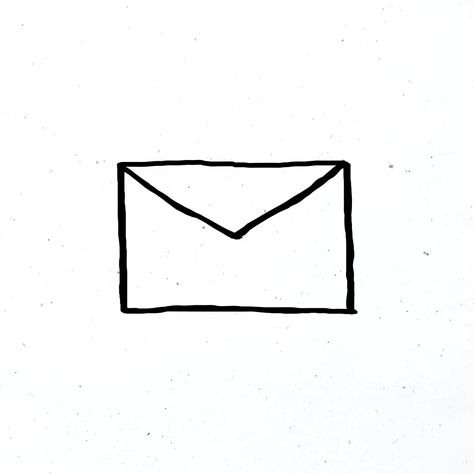 Simple hand drawn envelope vector icon | premium image by rawpixel.com / nunny Envelope Sketch, Envelope Doodle, Envelope Drawing, Envelope Tattoo, Envelope Icon, Tattoo 2022, Email Icon, Mail Icon, Heart Paper