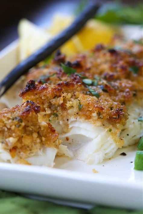 Parmesan Crusted Haddock | Easy Baked Haddock Recipe | Manttlement Haddock Fillet Recipe, Baked Haddock Recipes, Baked Haddock, Haddock Recipes, Fish Recipes Baked, Fish Dinner Recipes, Easy Fish Recipes, Fish Recipes Healthy, Parmesan Crusted