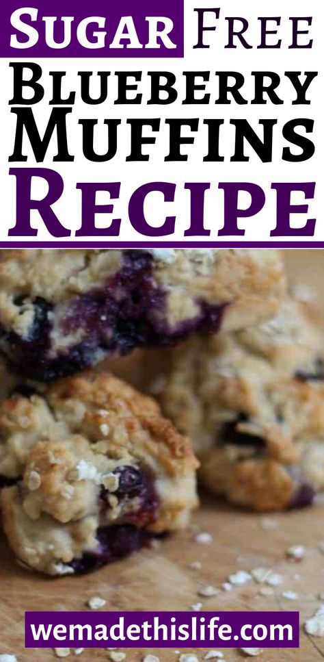 If you are trying to cut down on your sugar intake or following a sugar free diet then these sugar free blueberry muffins are perfect for you. #recipe #muffins #blueberry #blueberrymuffins #sugarfree Sugar Free Blueberry Muffins, Muffins Blueberry, Blueberry Muffins Recipe, Sugar Free Diet, Muffin Recipes Blueberry, Sugar Intake, Low Carb Diet Recipes, Scrumptious Desserts, Sweet Snacks Recipes