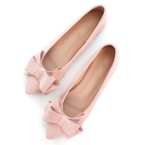 Soft Pink Shoes, Comfortable Dress Shoes For Women, Light Pink Shoes, Suede Dress Shoes, Red Ballet Flats, Elegant Flats, Ballerina Style, Chic Flats, Casual Dating