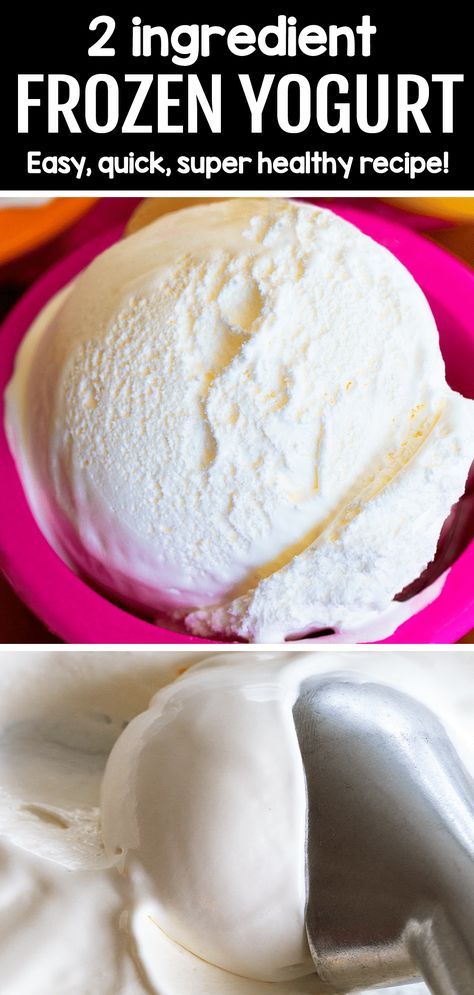 Yogurt Ice Cream Recipe, Homemade Frozen Yogurt Recipes, Chocolate Frozen Yogurt, Frozen Yogurt Recipe, Homemade Frozen Yogurt, Frozen Greek Yogurt, Frozen Yogurt Recipes, Healthy Ice Cream Recipes, Yogurt Dessert