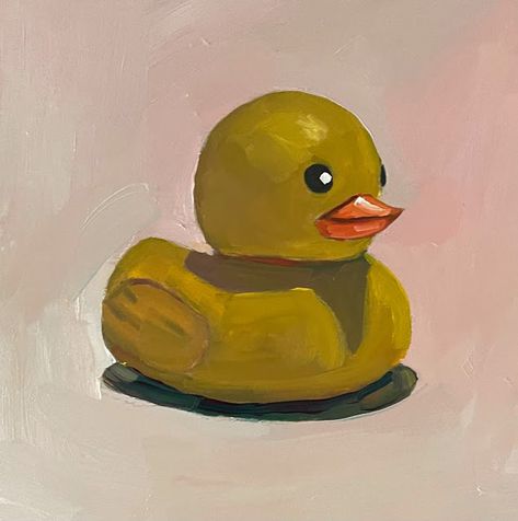 Rubber Duck Drawing, Duck Drawing, Funny Art Prints, Duck Art, Wood Slice Art, New Mommy, Graphic Novel Art, Object Drawing, Oil Pastel Art