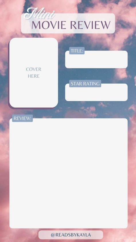 Movie Review Template, Reviews Template Instagram, Insta Templates, Review Template, Mini Movie, Movie Review, Instagram Story Template, Story Template, Instagram Story