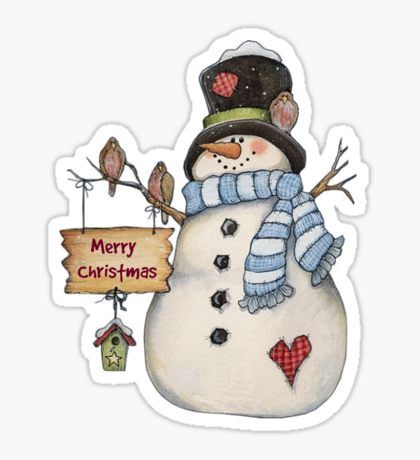 Snowman Stickers | Redbubble Free Christmas Printables Vintage, Winter Printables Free, Snowman Sticker, Winter Stickers, Thanksgiving Songs, Merry Christmas Snowman, Snowmen Pictures, Printable Snowman, Decorate For Christmas